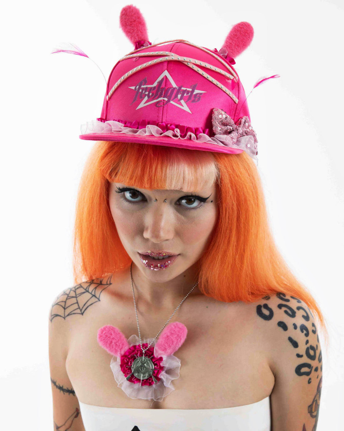 HOT PINK BUNNY HAT DUO SET
