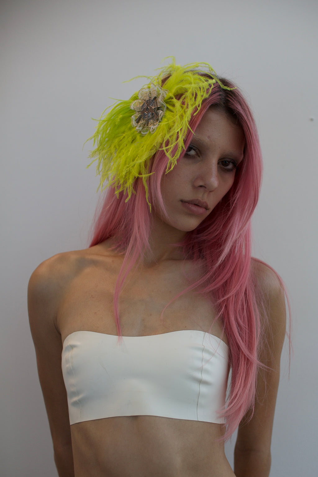 NEON GREEN FEATHER ACCESSORY