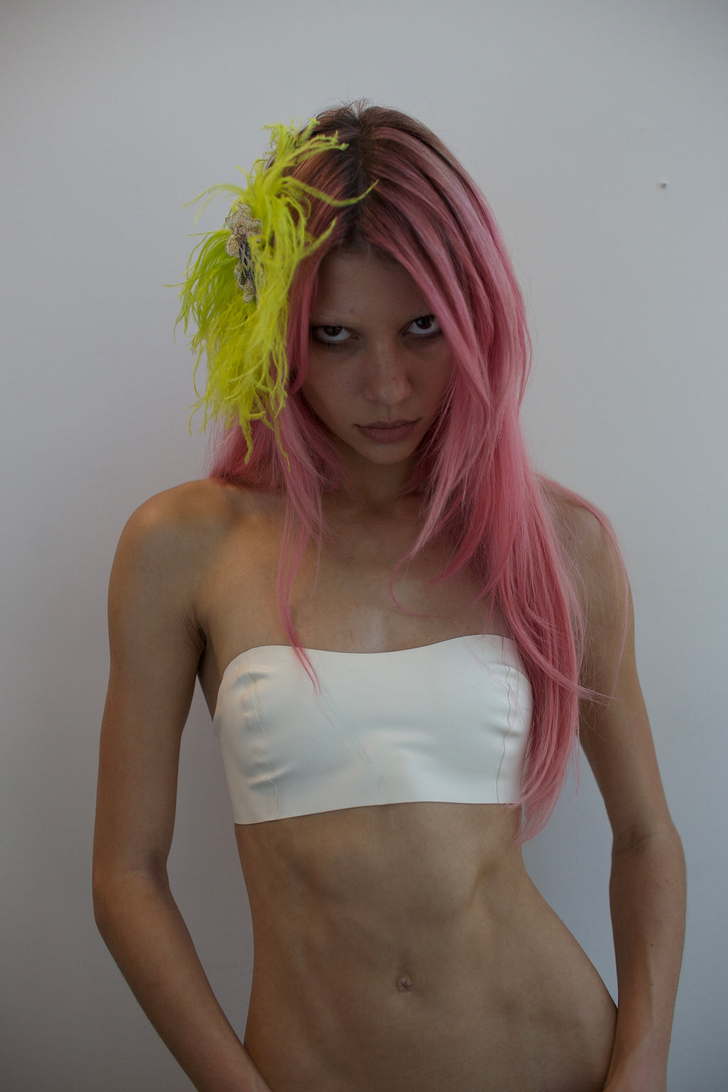 NEON GREEN FEATHER ACCESSORY