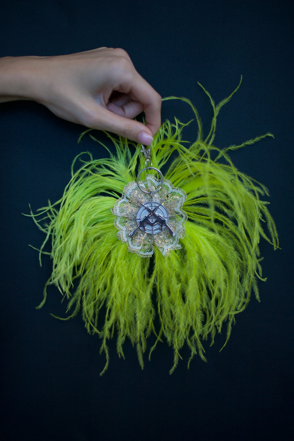 NEON GREEN FEATHER ACCESSORY