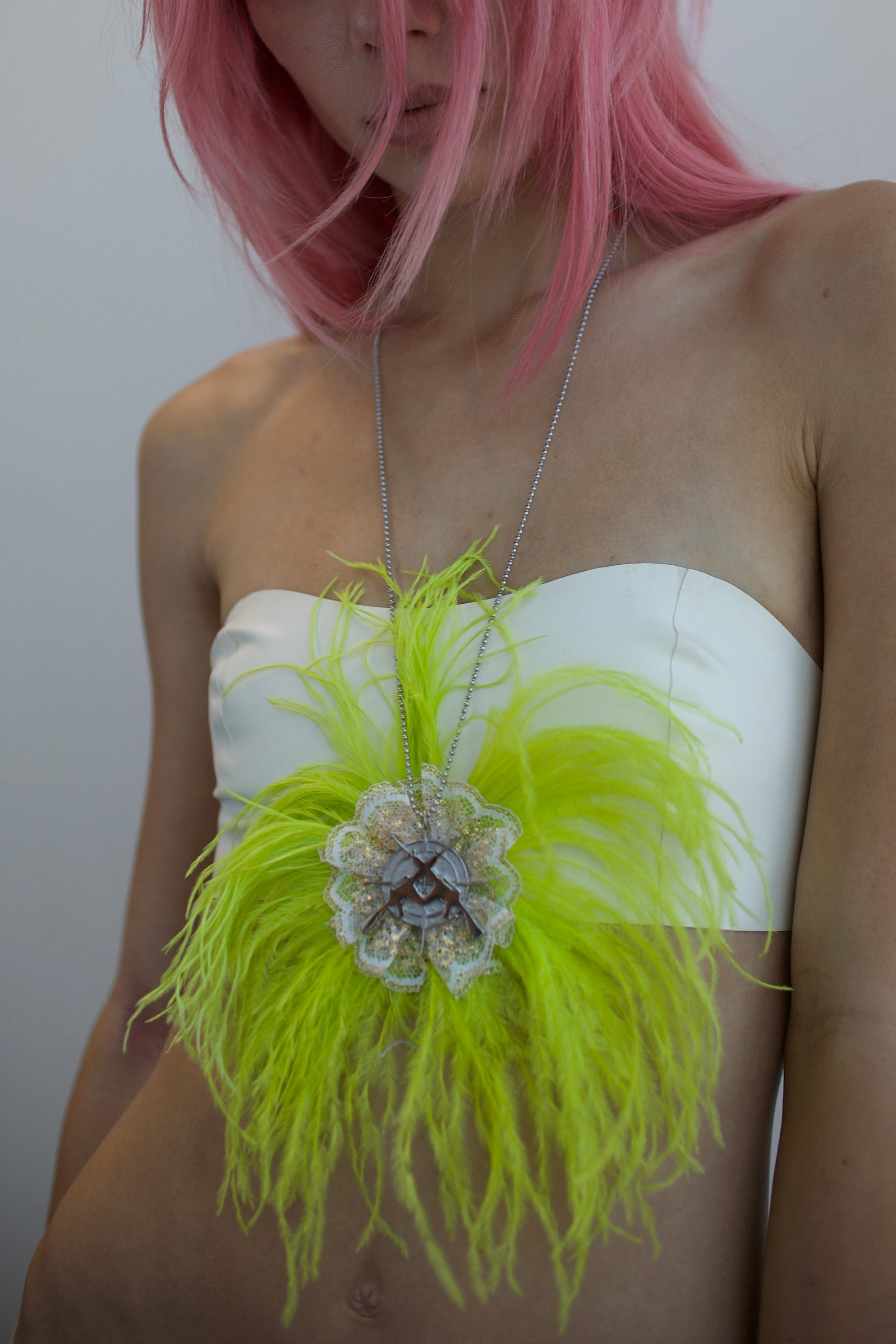 NEON GREEN FEATHER ACCESSORY