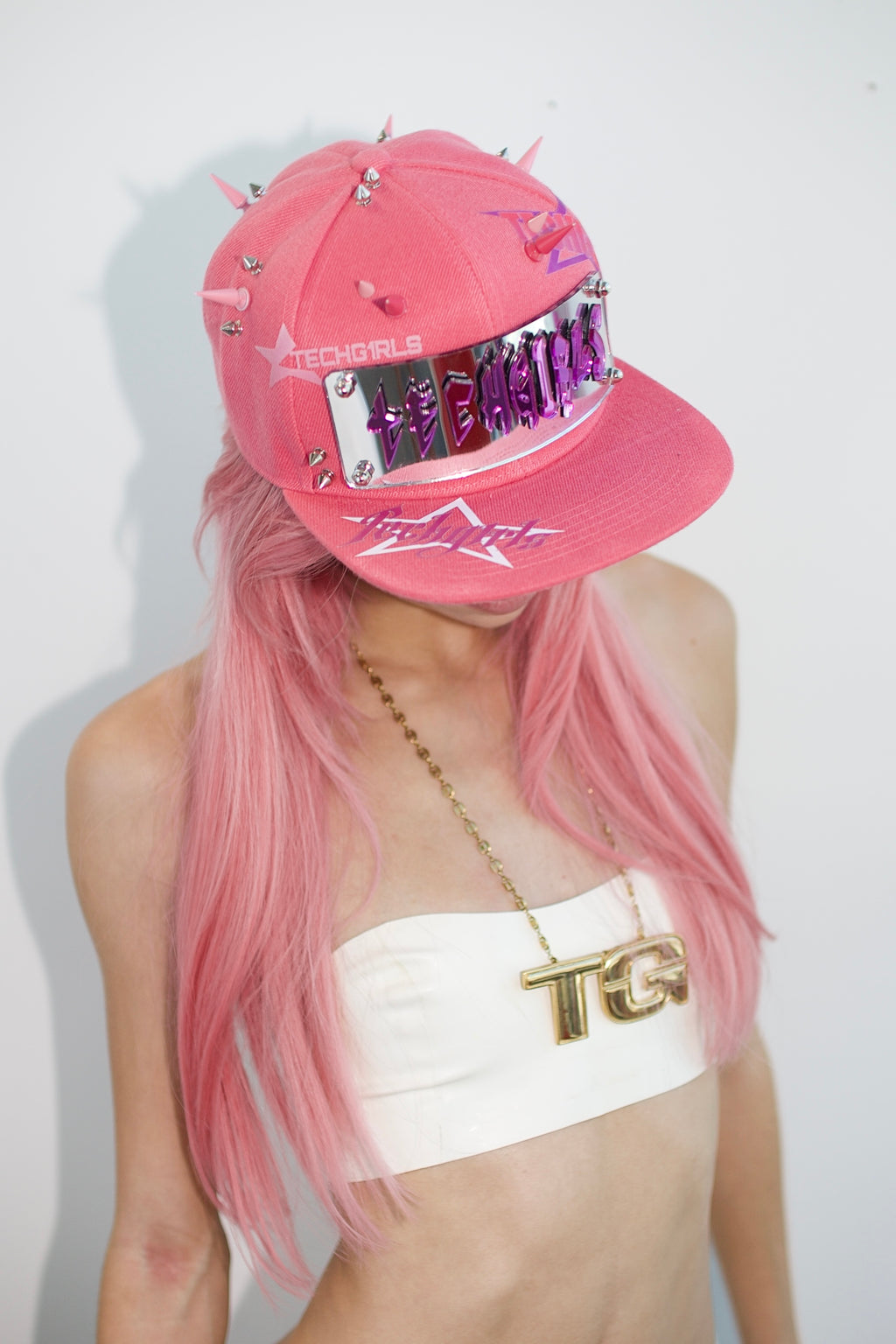 PINK BRACKET HAT