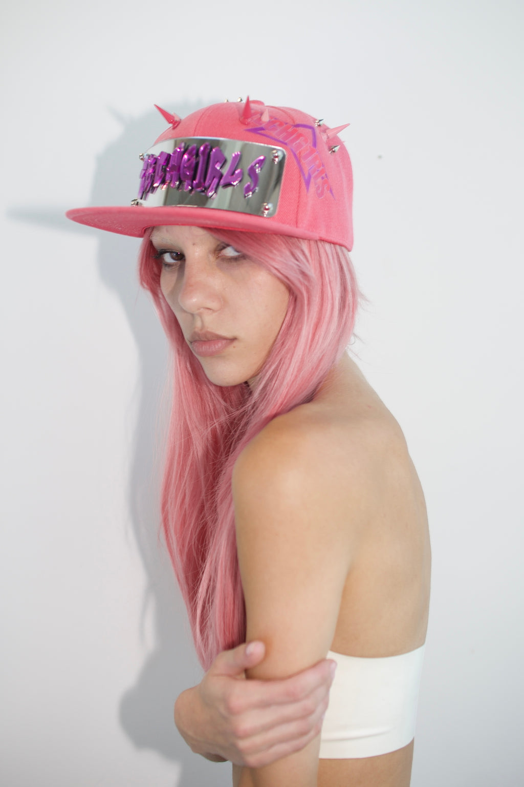 PINK BRACKET HAT