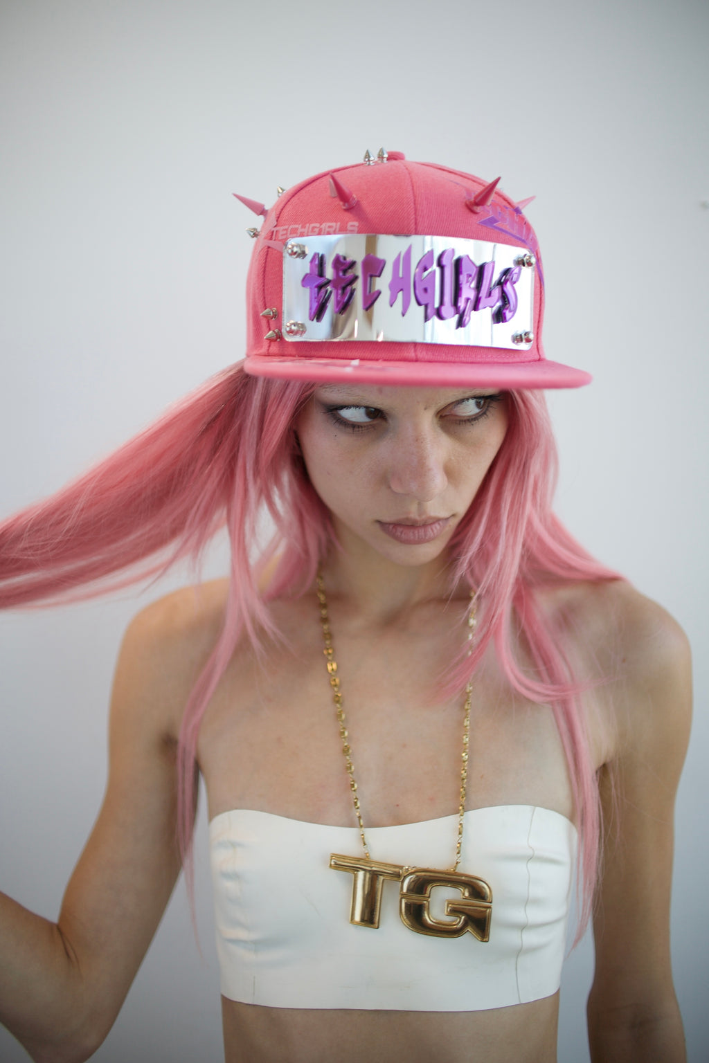 PINK BRACKET HAT