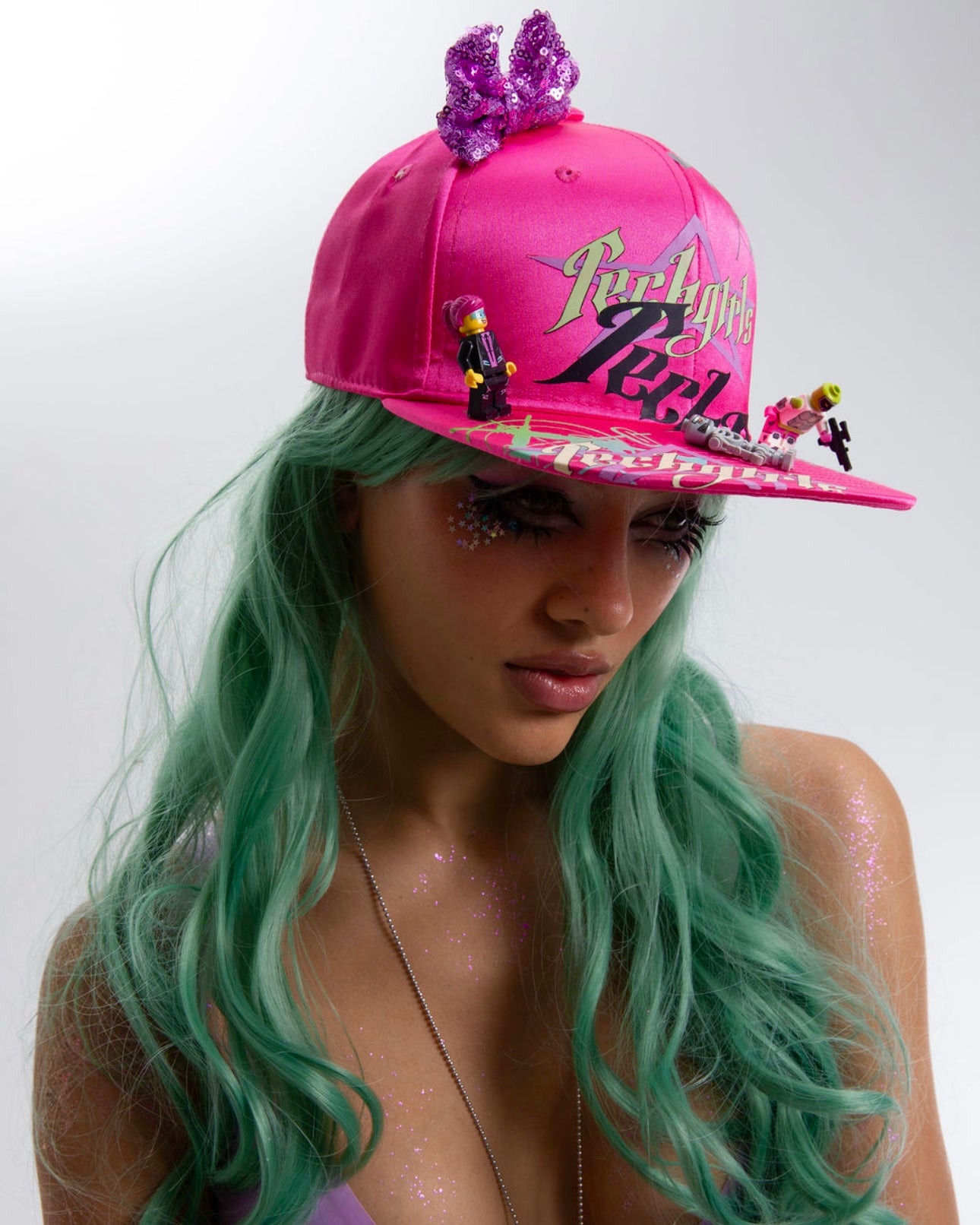 HOT PINK LEGO HAT