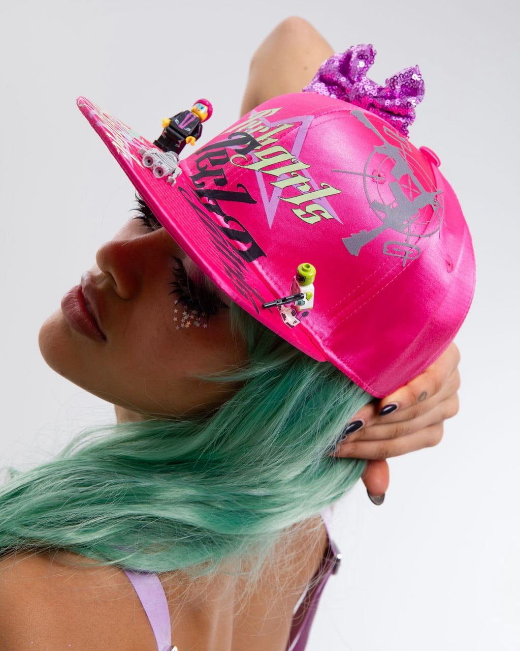 HOT PINK LEGO HAT